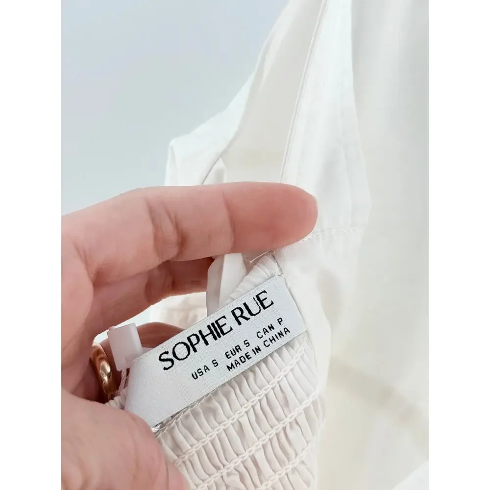 Sophie Rue Addie Sleeveless Fit and Flare Mini Dress White Women's Size Small - Picture 4 of 5